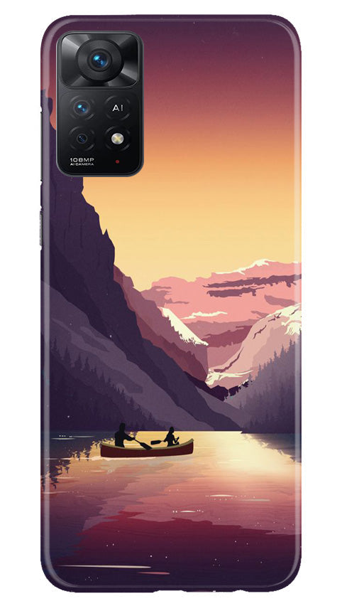 Mountains Boat Mobile Back Case for Redmi Note 11 Pro Plus (Design - 150) Mountains Boat Case for Redmi Note 11 Pro Plus (Design - 150)