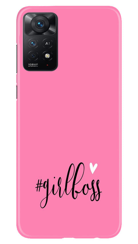 Girl Boss Pink Mobile Back Case for Redmi Note 11 Pro Plus (Design - 238) Girl Boss Pink Case for Redmi Note 11 Pro Plus (Design No. 238)