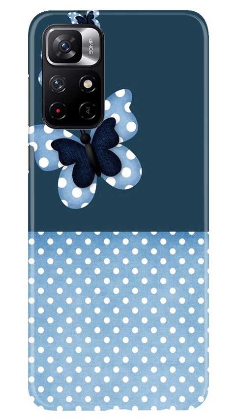 White dots Butterfly Mobile Back Case for Redmi Note 11T 5G (Design - 31) White dots Butterfly Case for Redmi Note 11T 5G