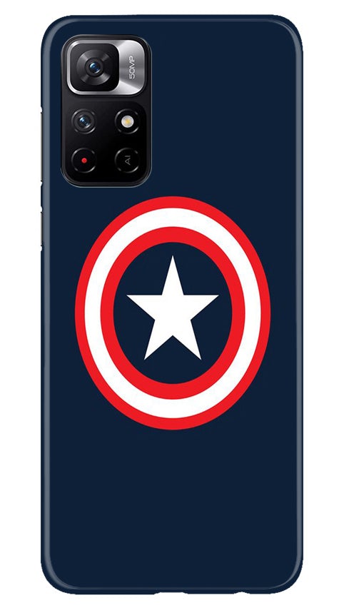 Captain America Mobile Back Case for Redmi Note 11T 5G (Design - 42) Captain America Case for Redmi Note 11T 5G