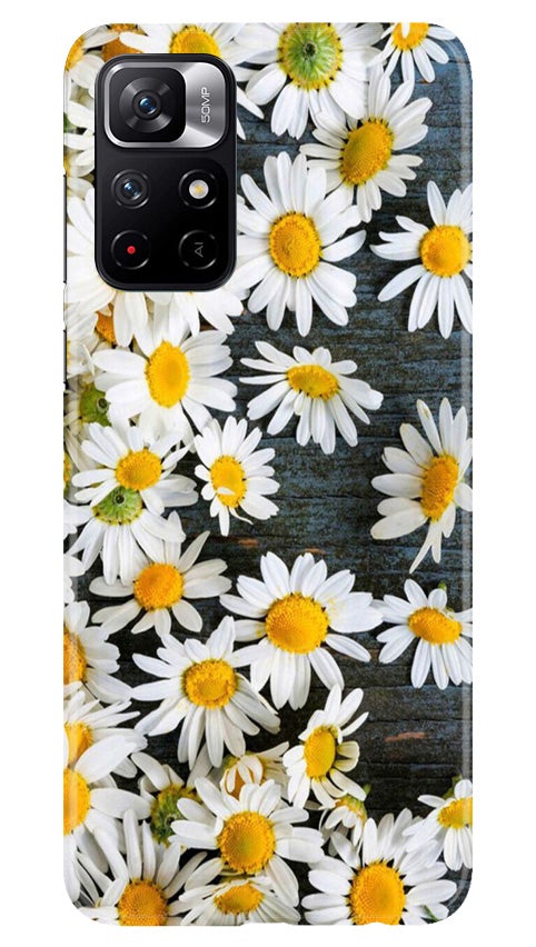 White flowers2 Mobile Back Case for Redmi Note 11T 5G (Design - 62) White flowers2 Case for Redmi Note 11T 5G