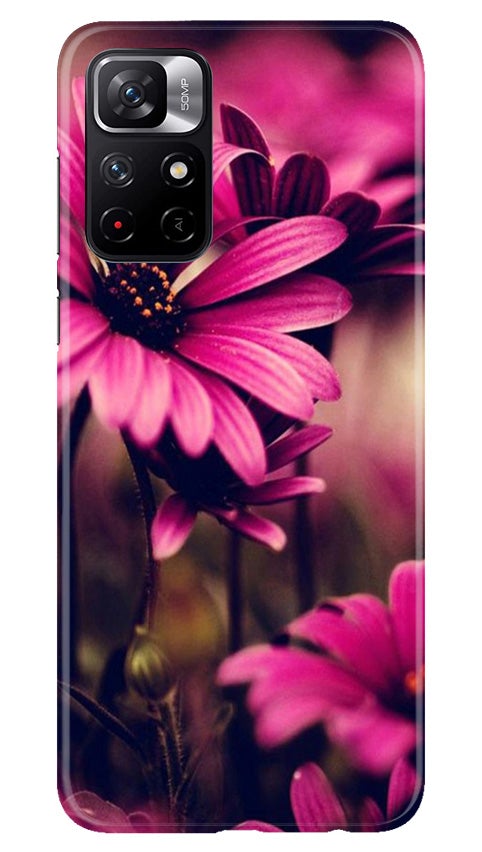 Purple Daisy Mobile Back Case for Redmi Note 11T 5G (Design - 65) Purple Daisy Case for Redmi Note 11T 5G