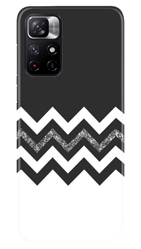 Black white Pattern2Mobile Back Case for Redmi Note 11T 5G (Design - 83) Black white Pattern2Case for Redmi Note 11T 5G