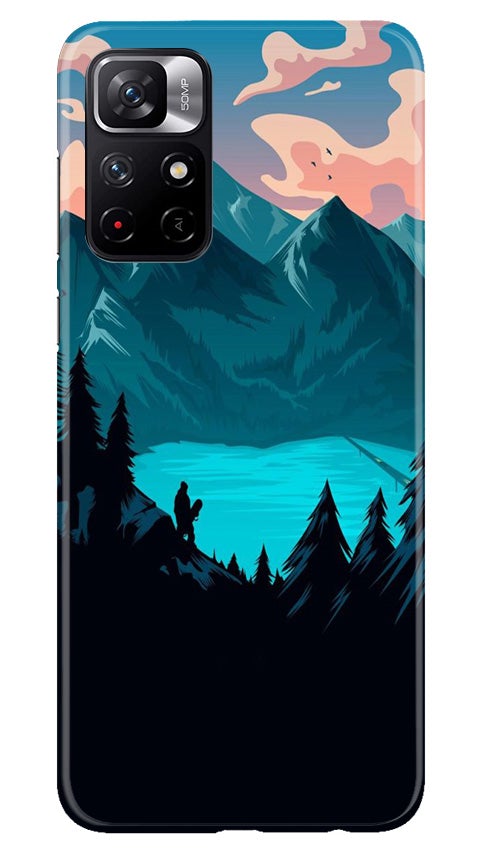 Mountains Mobile Back Case for Redmi Note 11T 5G (Design - 186) Mountains Case for Redmi Note 11T 5G (Design - 186)