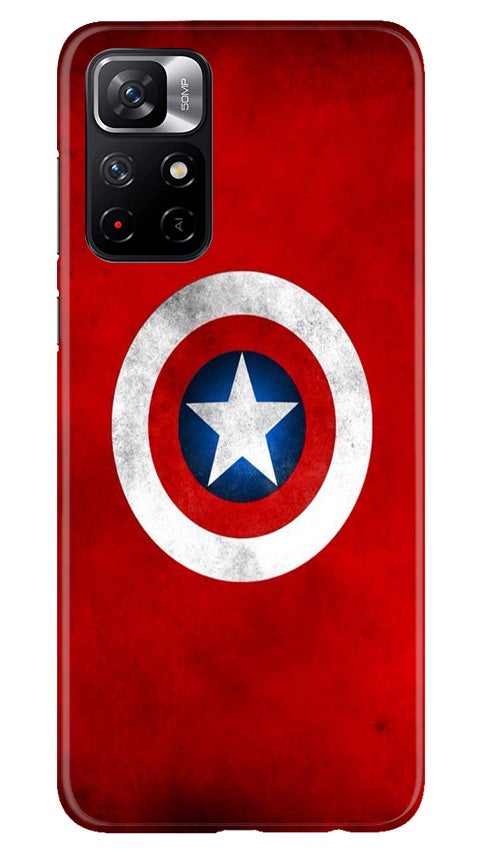 Captain America Mobile Back Case for Redmi Note 11T 5G (Design - 249) Captain America Case for Redmi Note 11T 5G (Design No. 249)
