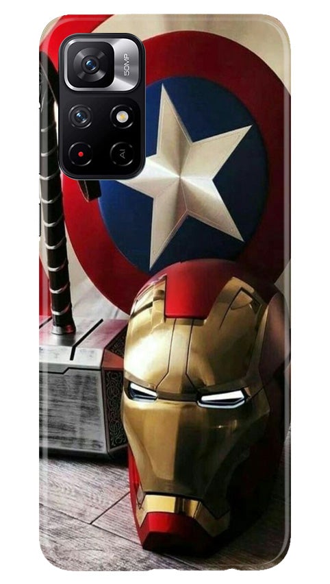 Ironman Captain America Mobile Back Case for Redmi Note 11T 5G (Design - 254) Ironman Captain America Case for Redmi Note 11T 5G (Design No. 254)