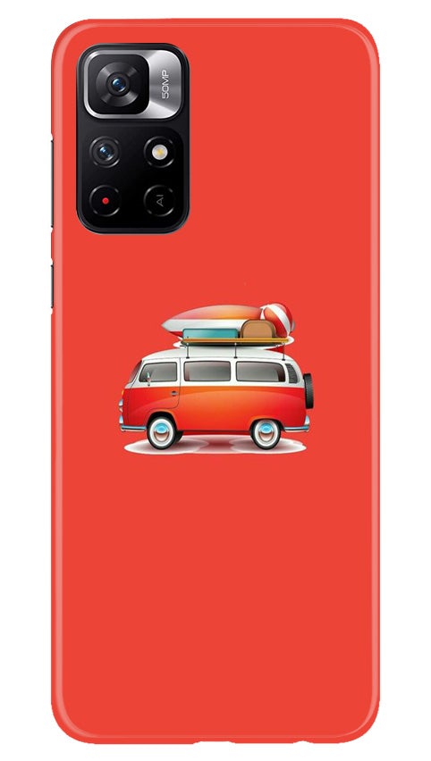 Travel Bus Mobile Back Case for Redmi Note 11T 5G (Design - 258) Travel Bus Case for Redmi Note 11T 5G (Design No. 258)