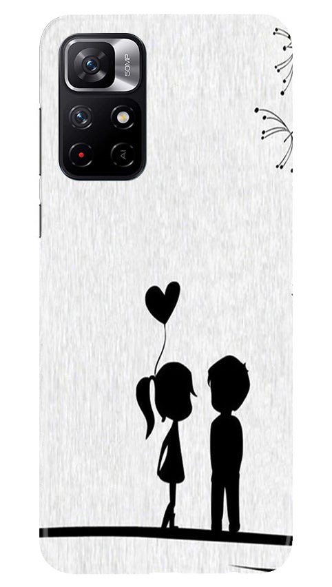 Cute Kid Couple Mobile Back Case for Redmi Note 11T 5G (Design - 283) Cute Kid Couple Case for Redmi Note 11T 5G (Design No. 283)