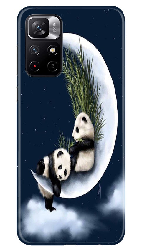 Panda Moon Mobile Back Case for Redmi Note 11T 5G(Design - 318) Panda Moon Mobile Back Case for Redmi Note 11T 5G(Design - 318)