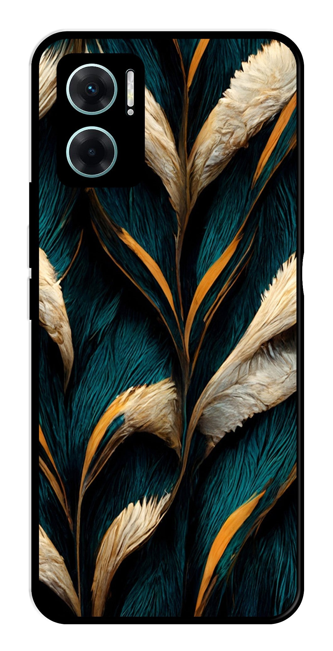 Feathers Metal Mobile Case for Redmi 11 Prime 5G Feathers Metal Mobile Case for Redmi 11 Prime 5G (Design No -30)