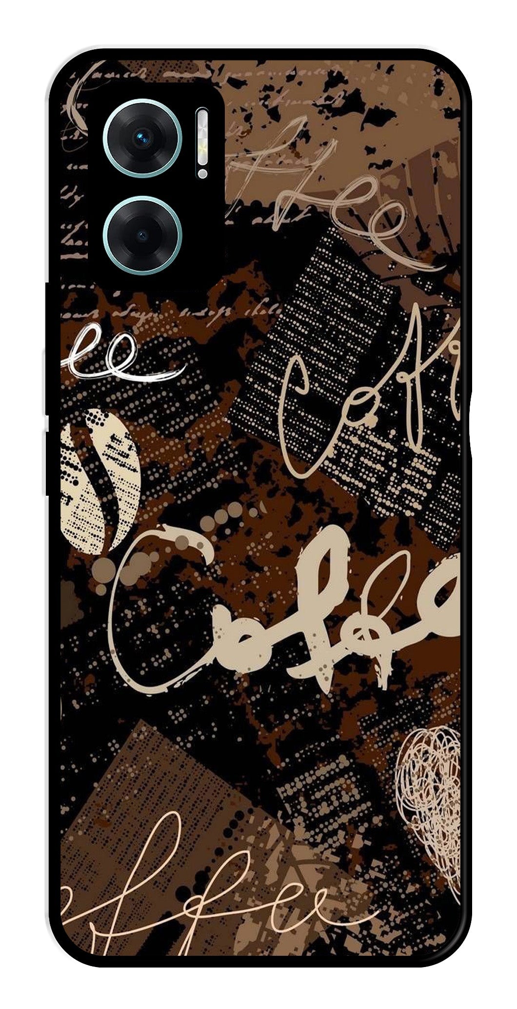 Coffee Pattern Metal Mobile Case for Redmi 11 Prime 5G Coffee Pattern Metal Mobile Case for Redmi 11 Prime 5G (Design No -37)