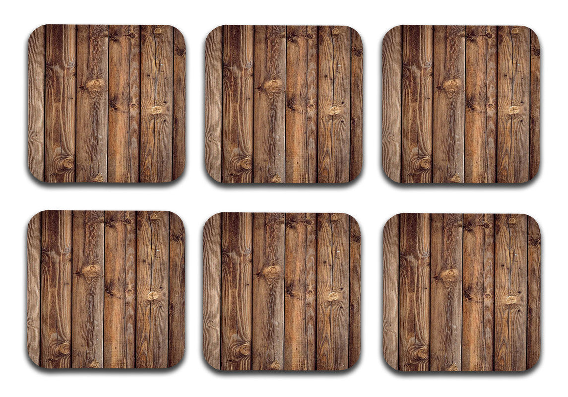Wooden 1 Designer Printed Square Tea Coasters (MDF Wooden, Set of 6 Pieces)