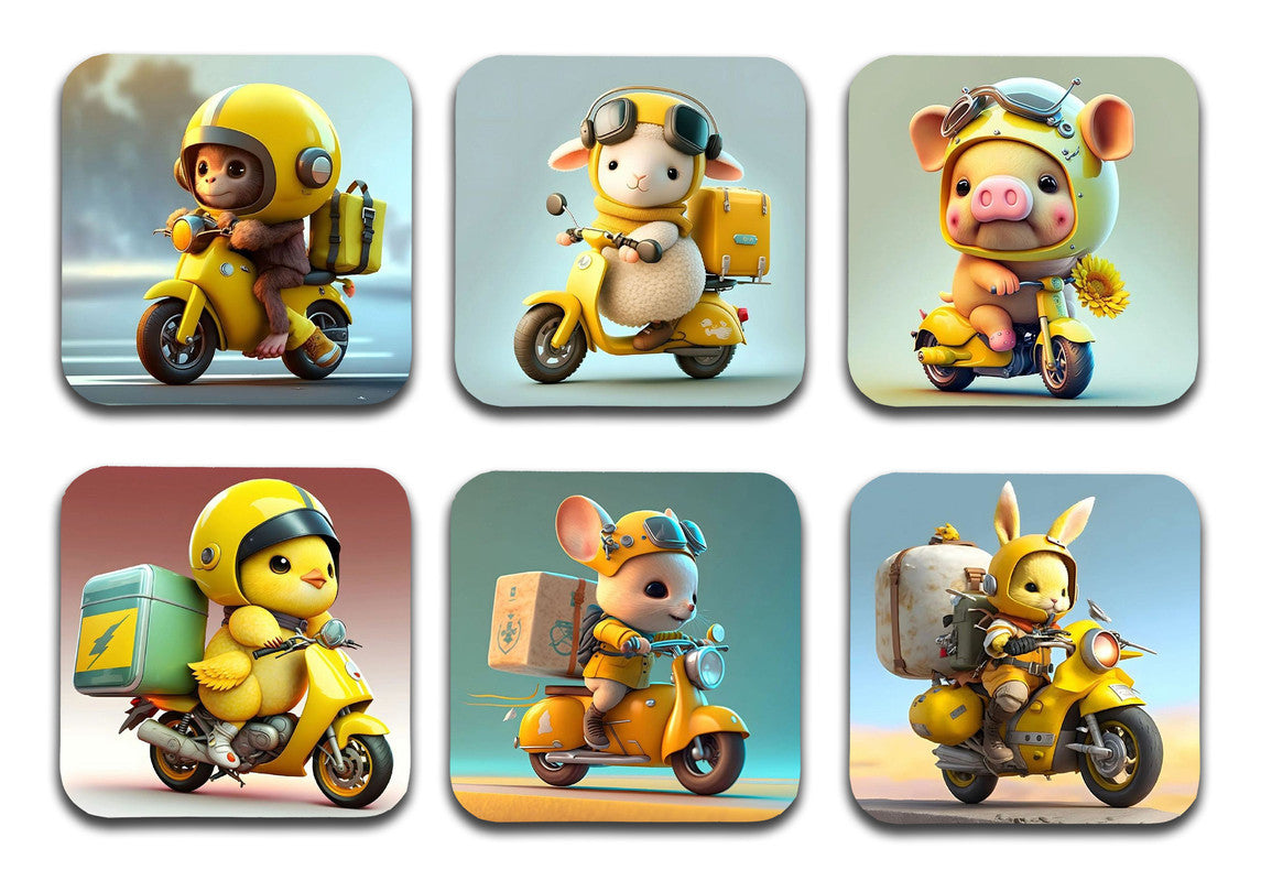 Cute Panda MDF Wooden Printed Square Coasters for Home and Kitchen | Dining Table Decor (Set of 6 Pieces) Cute Panda MDF Wooden Printed Square Coasters for Home and Kitchen | Dining Table Decor (Set of 6 Pieces)