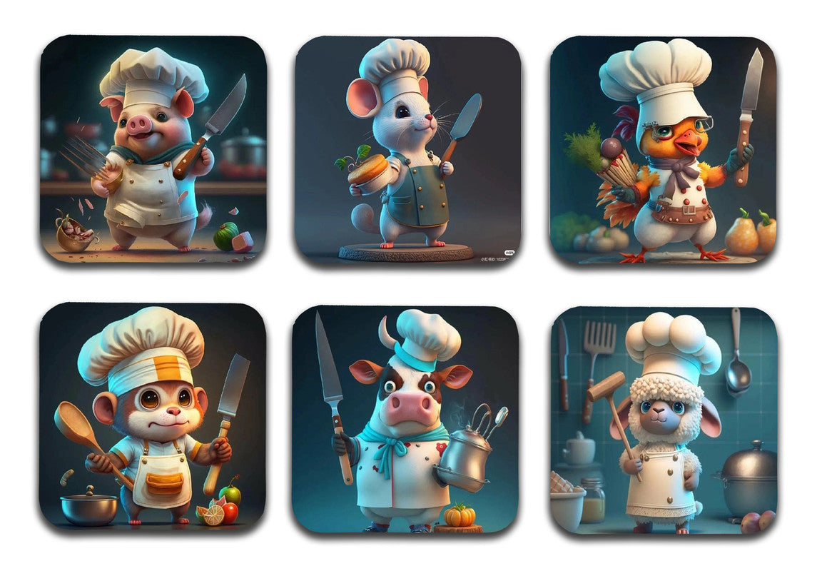 Cute Sheep MDF Wooden Printed Square Coasters for Home and Kitchen | Dining Table Decor (Set of 6 Pieces) Cute Sheep MDF Wooden Printed Square Coasters for Home and Kitchen | Dining Table Decor (Set of 6 Pieces)