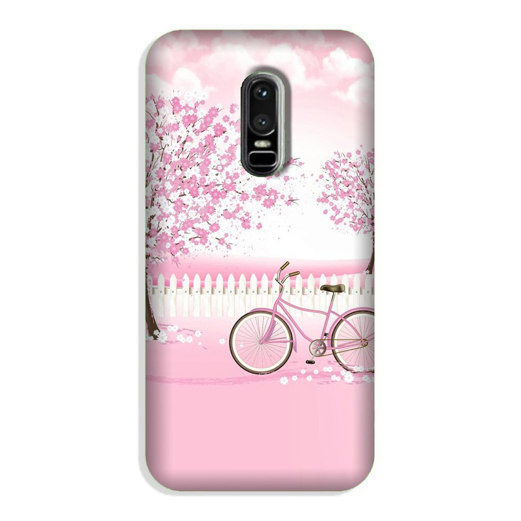 Pink Flowers Cycle Case for OnePlus 6 (Design - 102) Pink Flowers Cycle Case for OnePlus 6 (Design - 102)