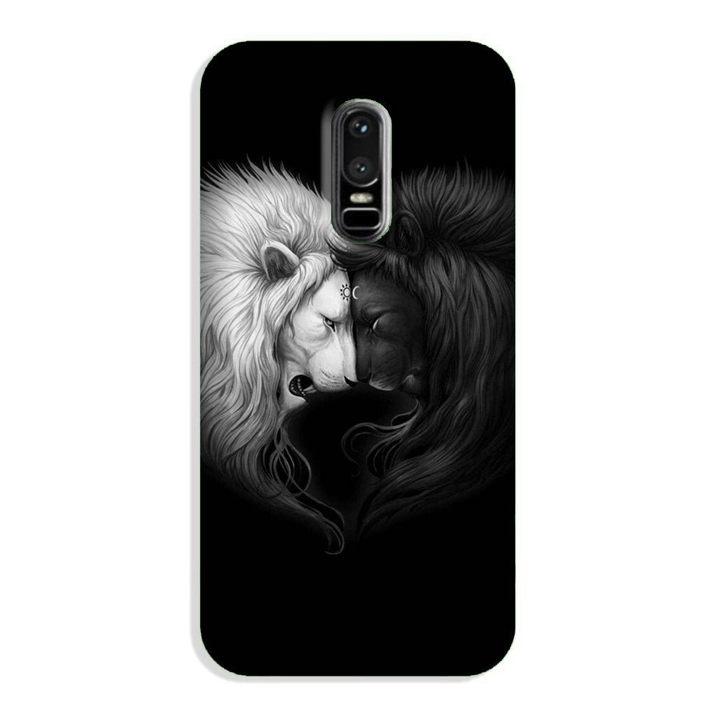 Dark White Lion Case for OnePlus 6 (Design - 140)
