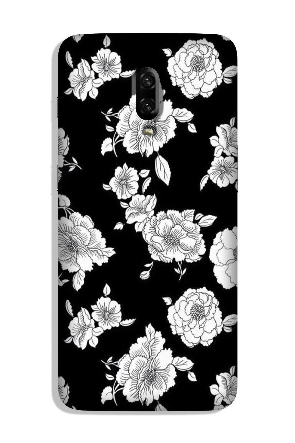 White flowers Black Background Case for OnePlus 7 White flowers Black Background Case for OnePlus 7
