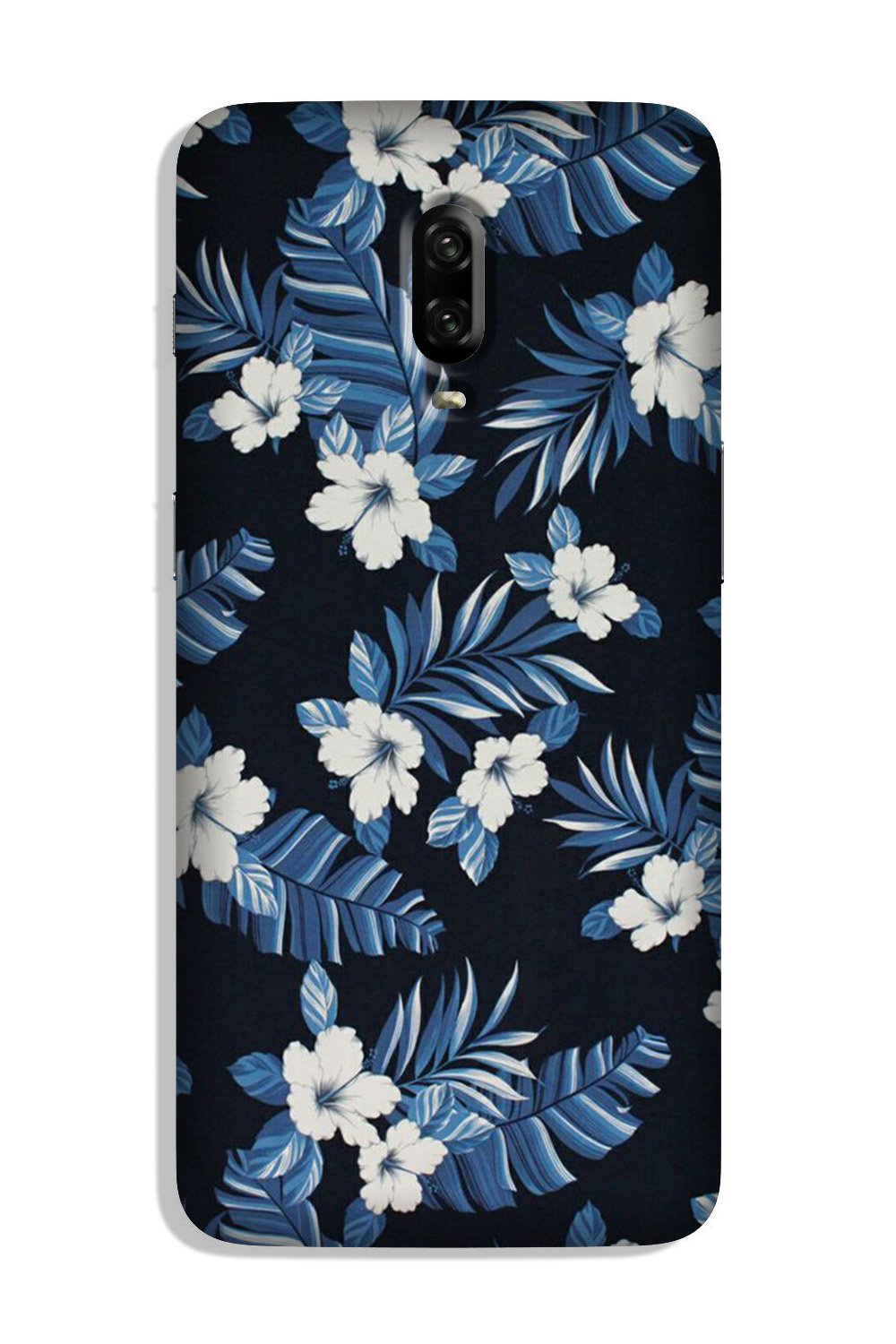 White flowers Blue Background2 Case for OnePlus 7 White flowers Blue Background2 Case for OnePlus 7
