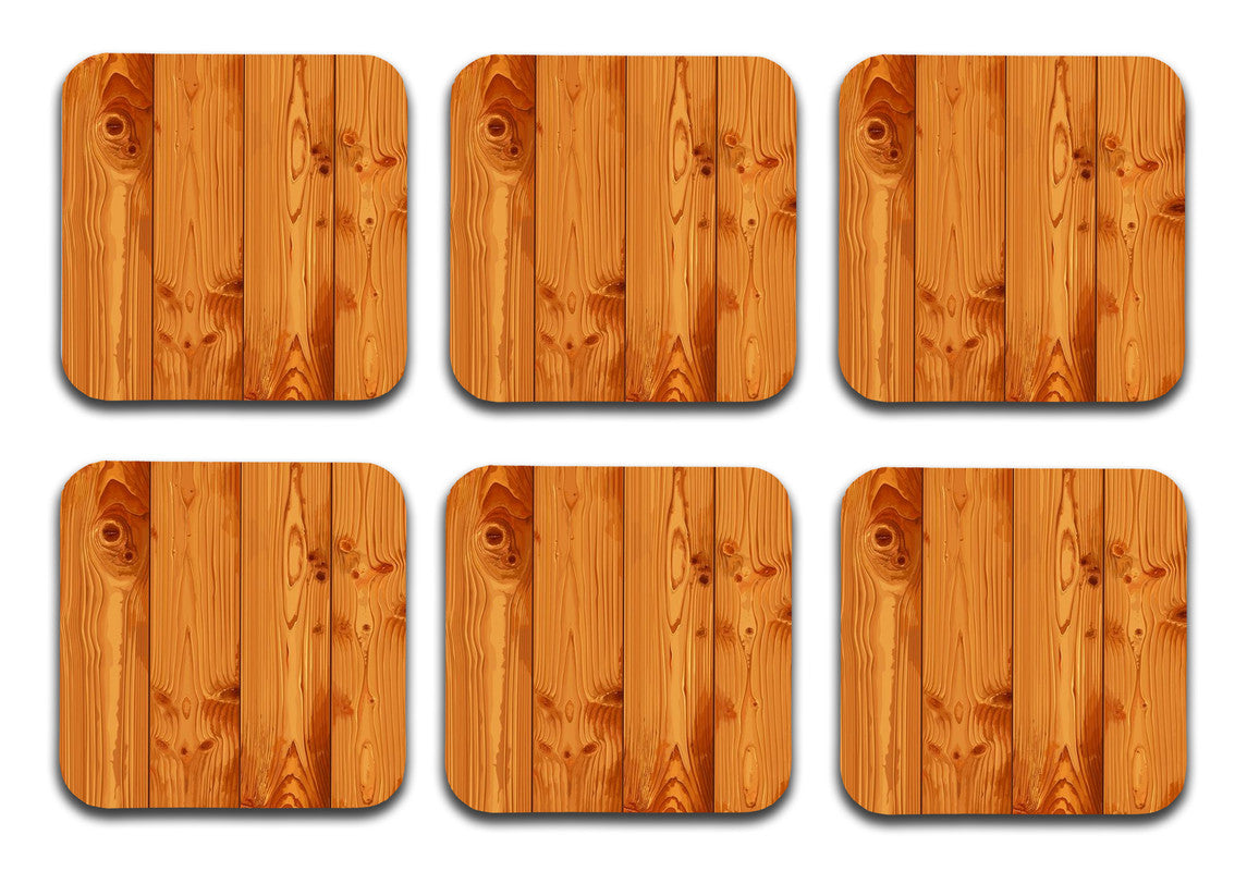 Wooden 9 Designer Printed Square Tea Coasters (MDF Wooden, Set of 6 Pieces) Wooden 9 Designer Printed Square Tea Coasters (MDF Wooden, Set of 6 Pieces)