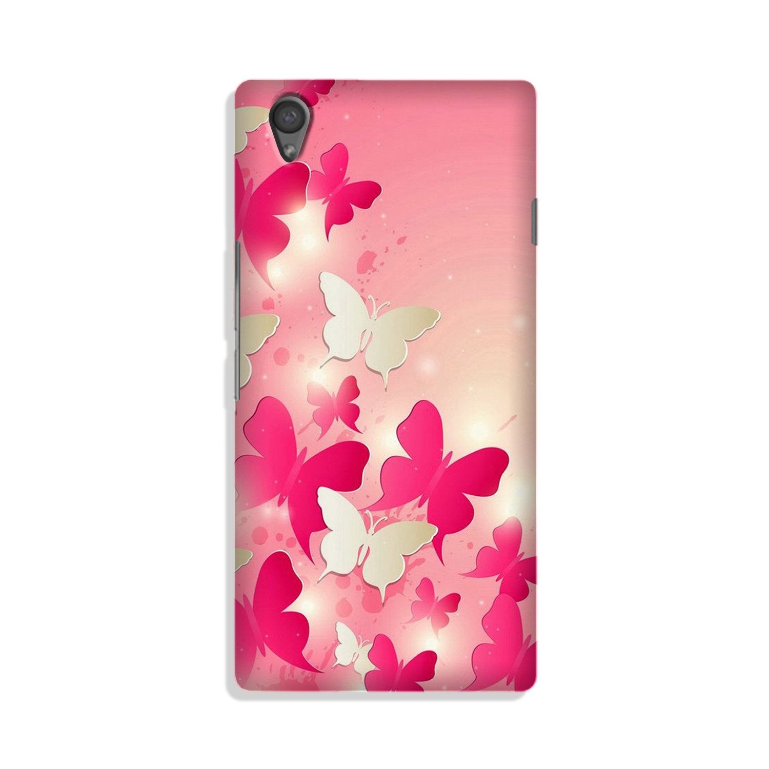 White Pick Butterflies Case for Vivo Y51L White Pick Butterflies Case for Vivo Y51L