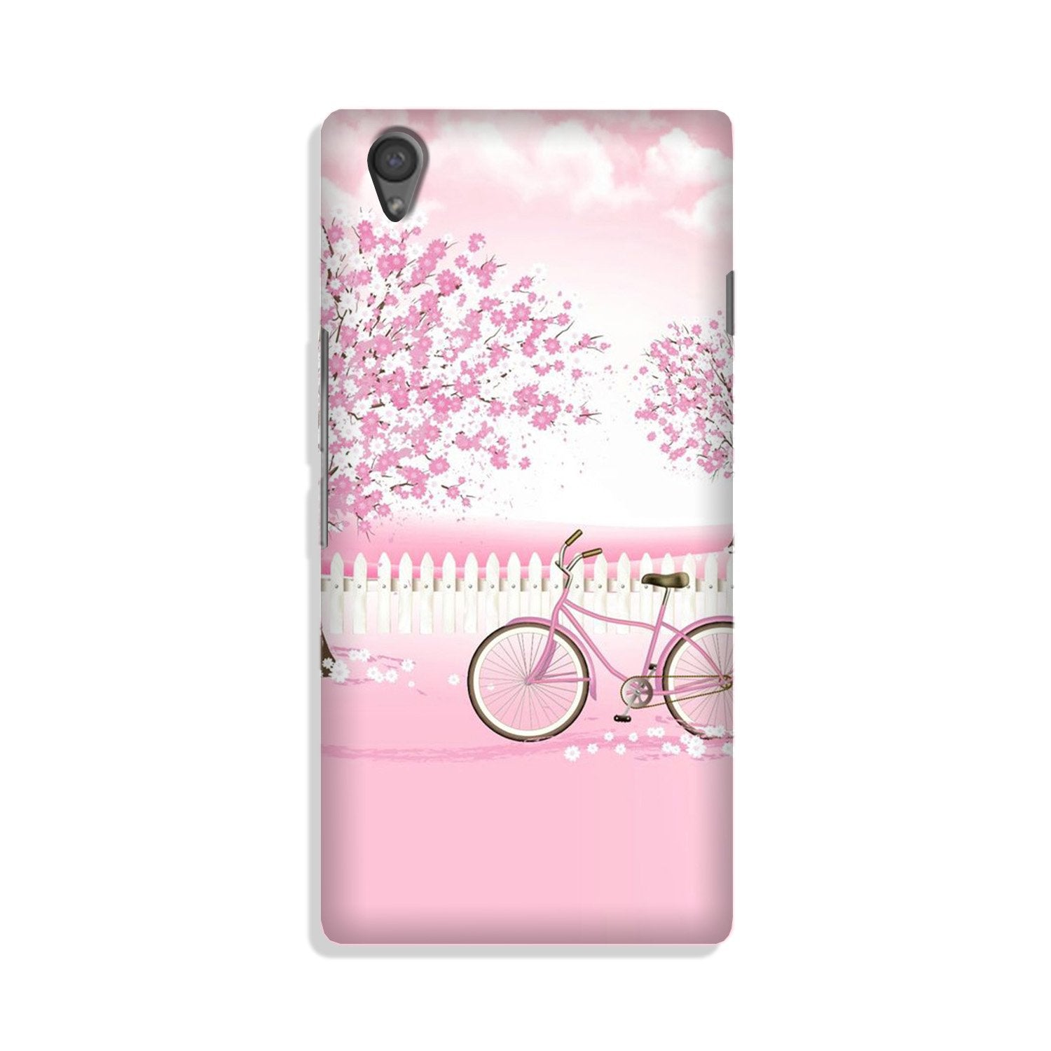 Pink Flowers Cycle Case for OnePlus X(Design - 102)