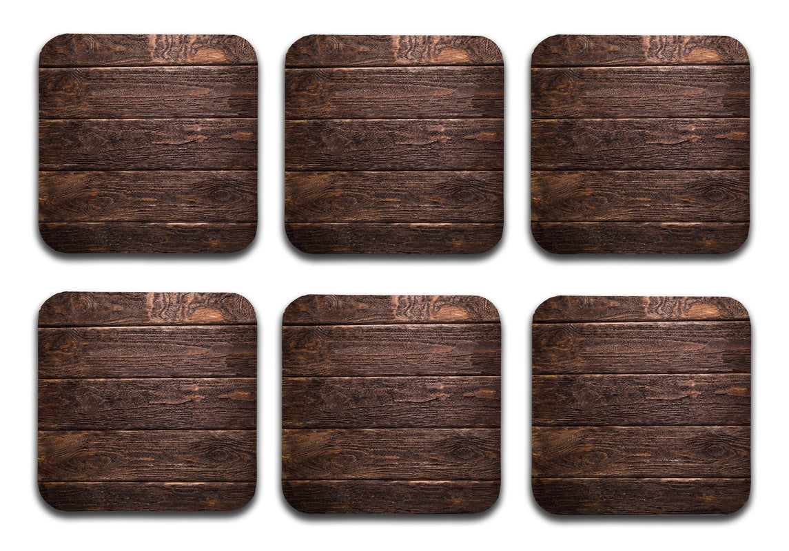Wooden 4 Designer Printed Square Tea Coasters (MDF Wooden, Set of 6 Pieces) Wooden 4 Designer Printed Square Tea Coasters (MDF Wooden, Set of 6 Pieces)