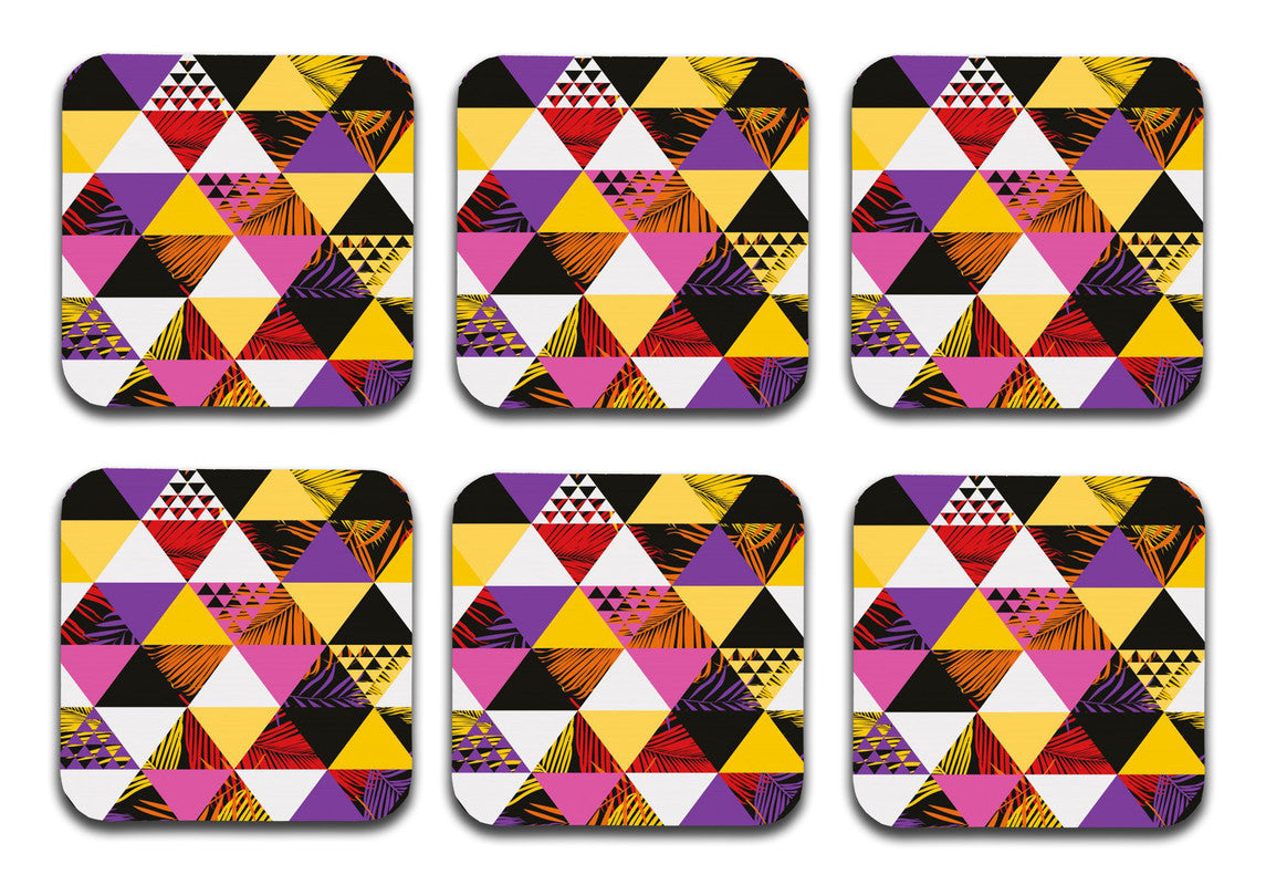 Printed Marble Sunsine Pattern MDF Wooden Coasters For Home And Kitchen(Set Of 6 Pieces) Printed Marble Sunsine Pattern MDF Wooden Coasters For Home And Kitchen(Set Of 6 Pieces)