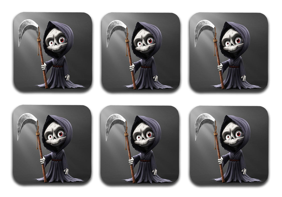 Cute Little Ghost MDF Wooden Printed Square Coasters for Home and Kitchen | Dining Table Decor (Set of 6 Pieces) Cute Little Ghost MDF Wooden Printed Square Coasters for Home and Kitchen | Dining Table Decor (Set of 6 Pieces)