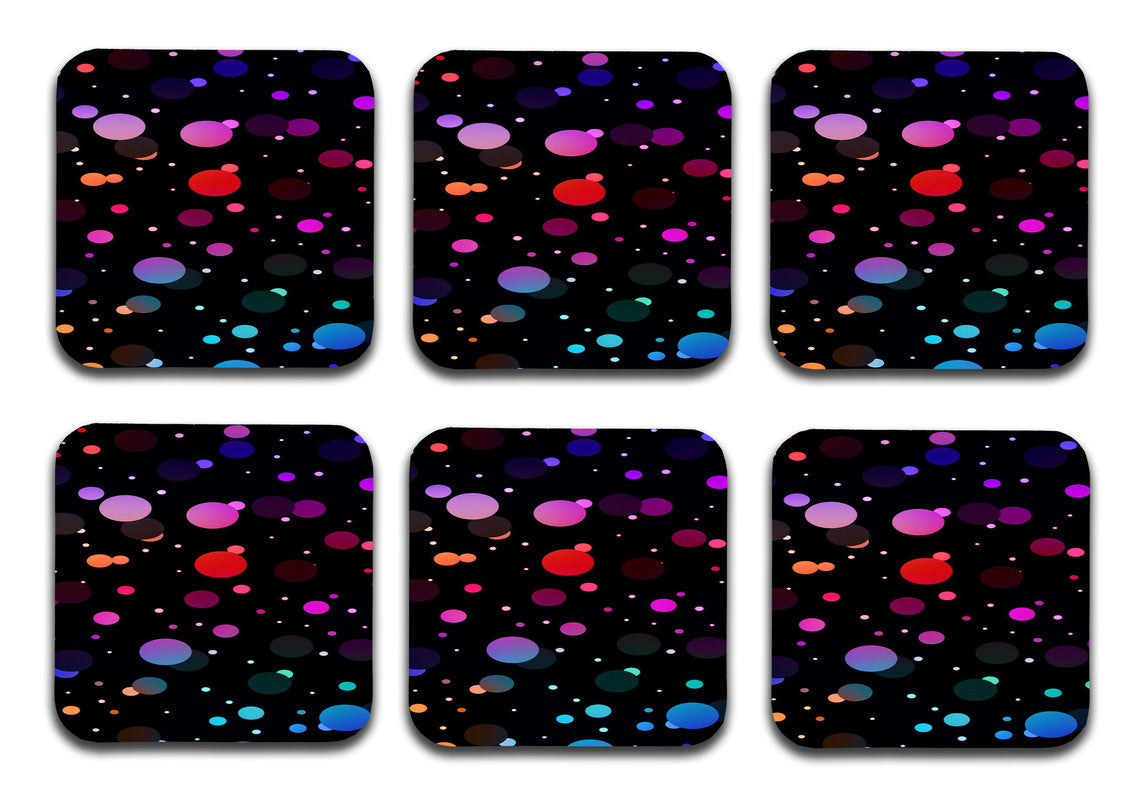 Multi Color Glitter Pattern Designer Printed Square Tea Coasters With Stand (MDF Wooden, Set Of 6 Pieces Coaster) Multi Color Glitter Pattern Designer Printed Square Tea Coasters With Stand (MDF Wooden, Set Of 6 Pieces Coaster)