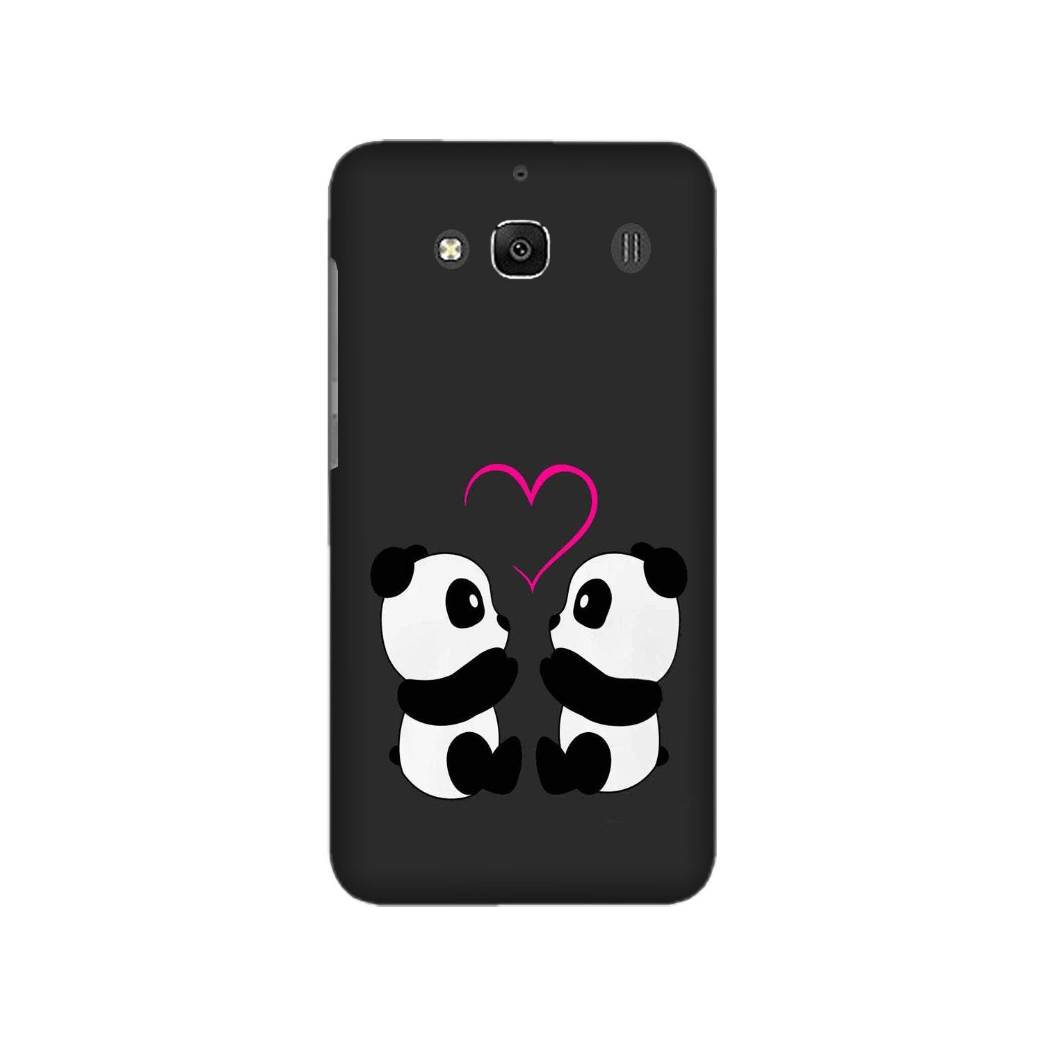 Panda Love Mobile Back Case for Redmi 2 Prime (Design - 398)