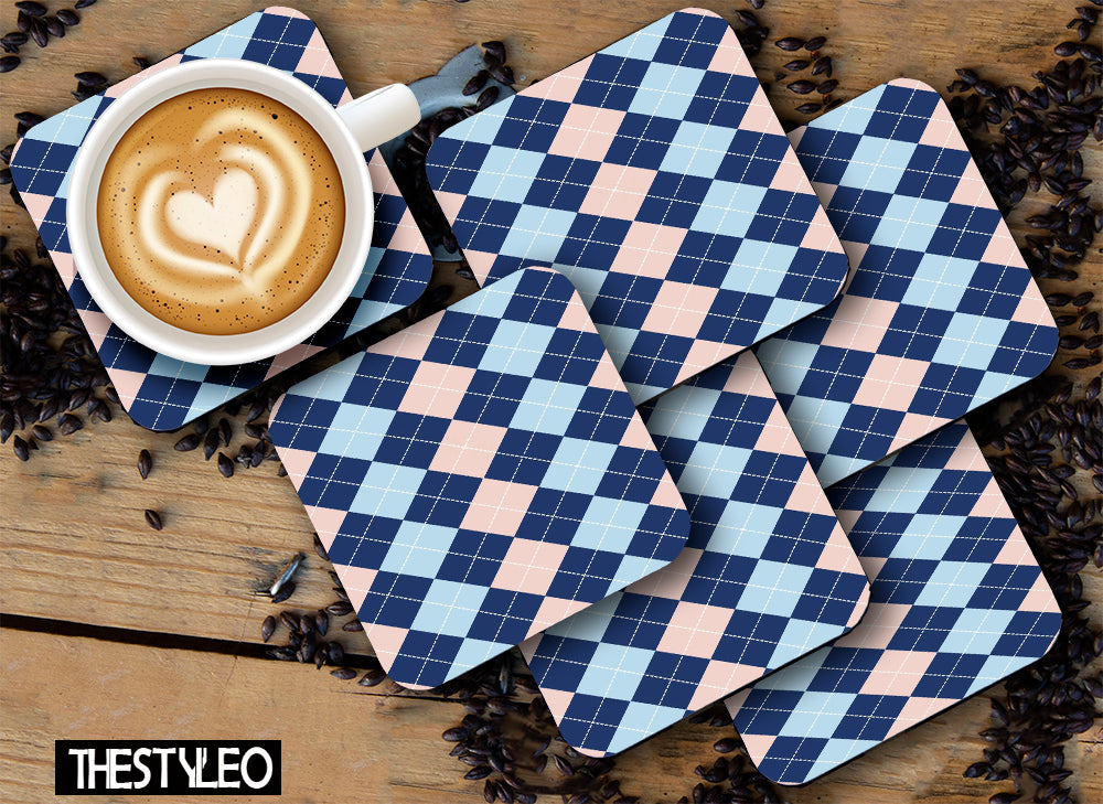 Printed Wildflower Pattern Designer Printed Square Tea Coasters With Stand (MDF Wooden, Set Of 6 Pieces Coaster And 1 Stand) Printed Wildflower Pattern Designer Printed Square Tea Coasters With Stand (MDF Wooden, Set Of 6 Pieces Coaster And 1 Stand)