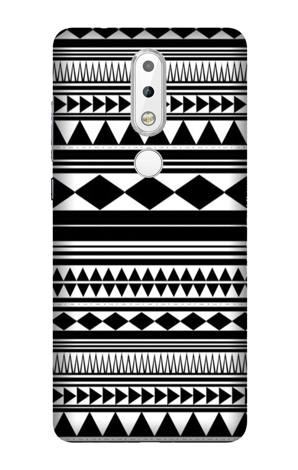 Black white Pattern Mobile Back Case for Nokia 3.1 Plus (Design - 5) Black white Pattern Case for Nokia 3.1 Plus