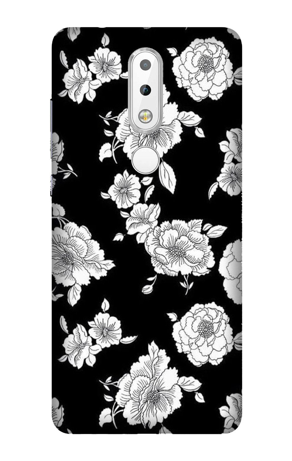 White flowers Black Background Mobile Back Case for Nokia 3.1 Plus (Design - 9) White flowers Black Background Case for Nokia 3.1 Plus