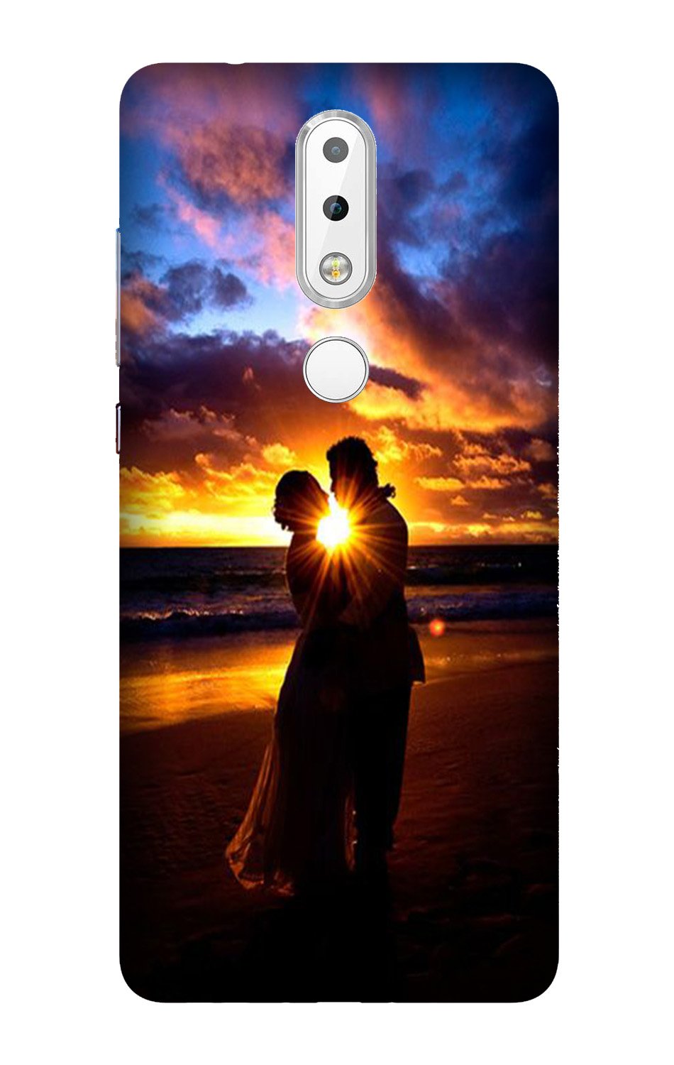 Couple Sea shore Mobile Back Case for Nokia 3.1 Plus (Design - 13) Couple Sea shore Case for Nokia 3.1 Plus