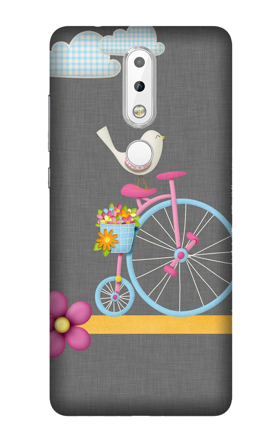 Sparron with cycle Mobile Back Case for Nokia 3.1 Plus (Design - 34) Sparron with cycle Case for Nokia 3.1 Plus