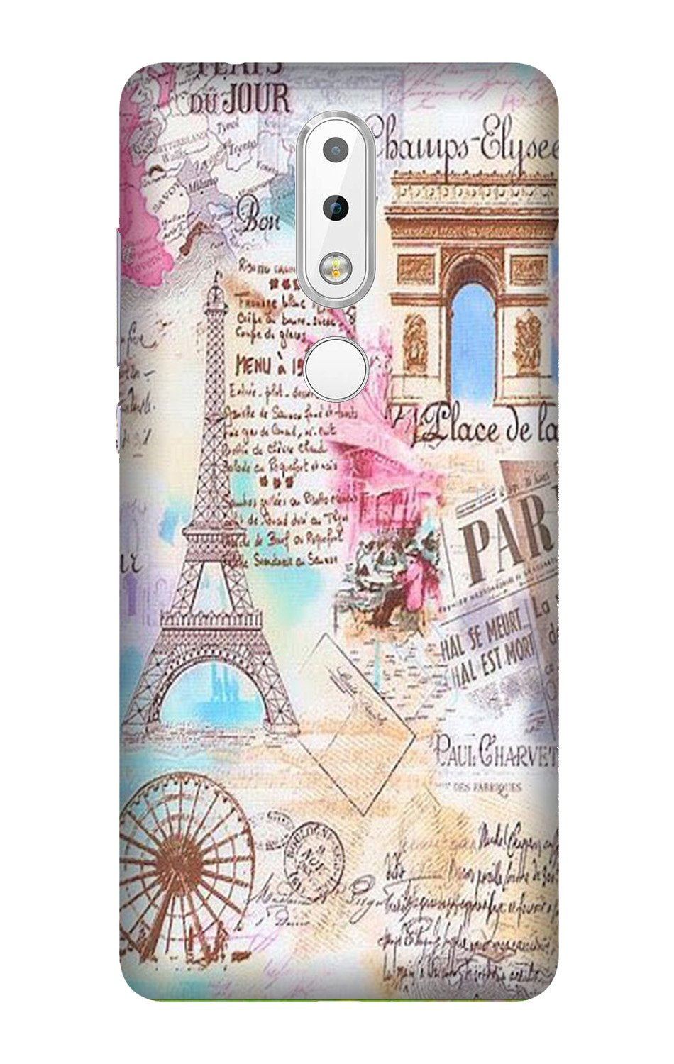 Paris Eiftel Tower Mobile Back Case for Nokia 3.1 Plus (Design - 54) Paris Eiftel Tower Case for Nokia 3.1 Plus
