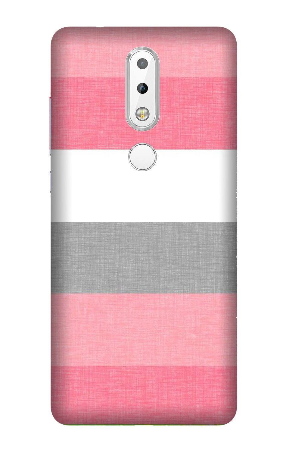 Pink white pattern Mobile Back Case for Nokia 3.1 Plus (Design - 55) Pink white pattern Case for Nokia 3.1 Plus