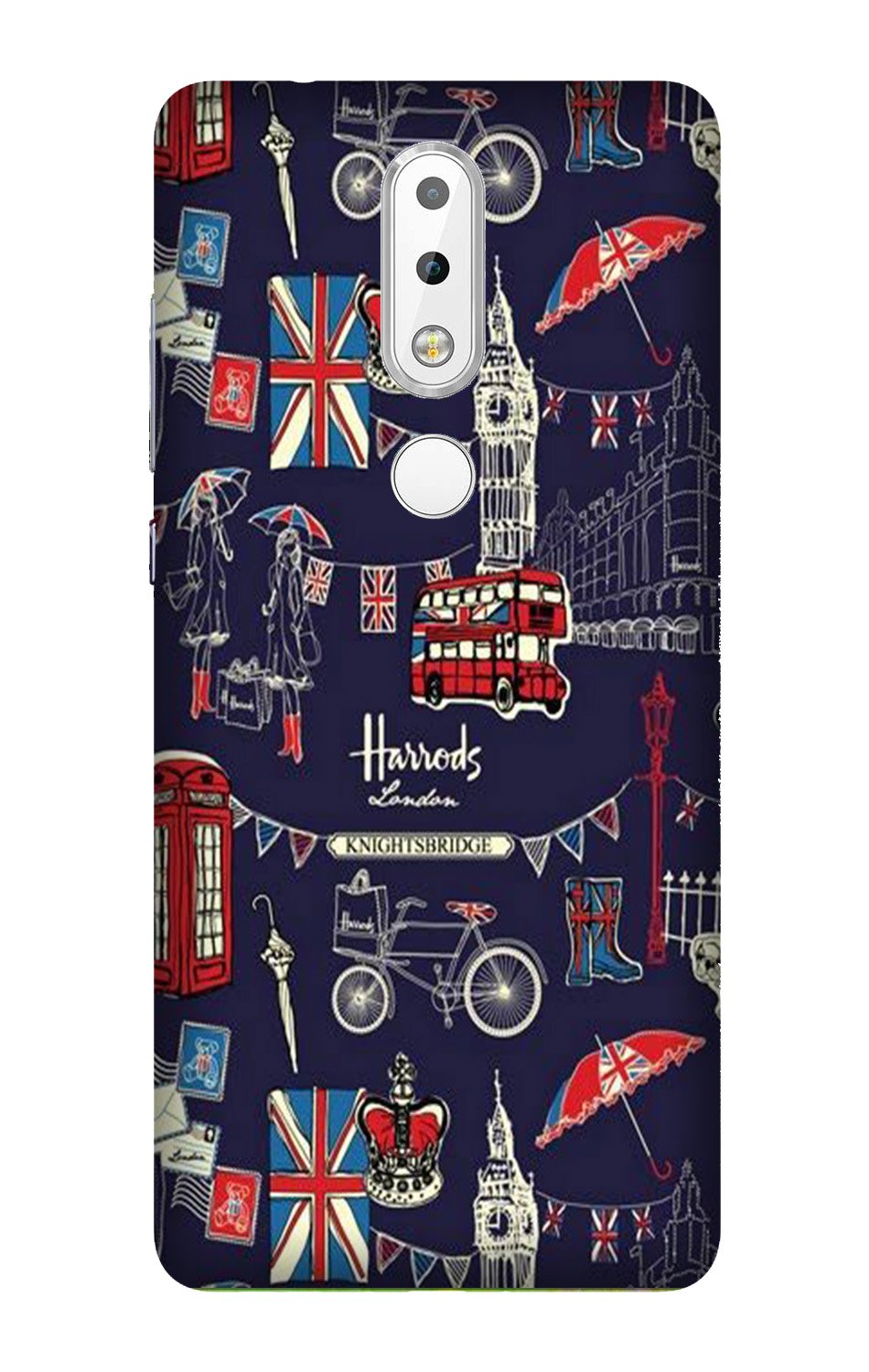Love London Mobile Back Case for Nokia 3.1 Plus (Design - 75) Love London Case for Nokia 3.1 Plus