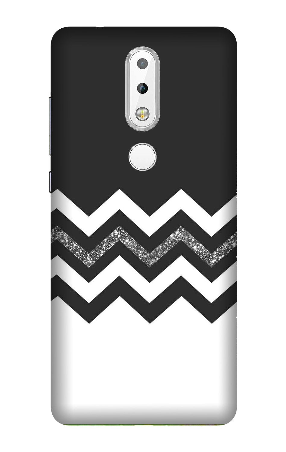Black white Pattern2Mobile Back Case for Nokia 3.1 Plus (Design - 83) Black white Pattern2Case for Nokia 3.1 Plus