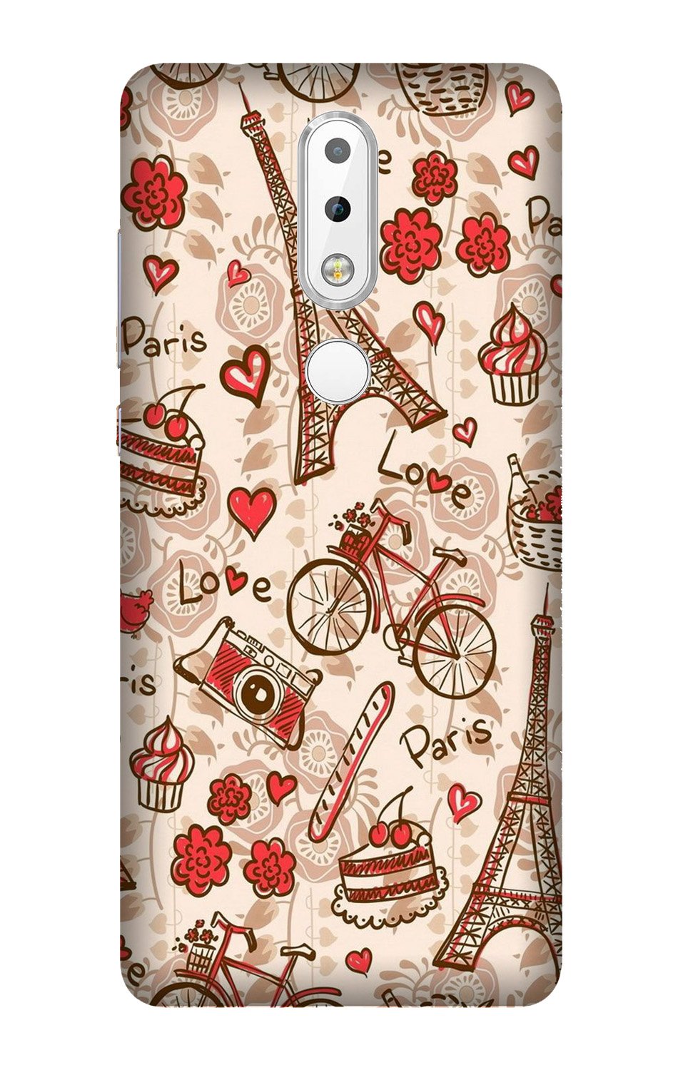 Love Paris Mobile Back Case for Nokia 3.1 Plus (Design - 103) Love Paris Case for Nokia 3.1 Plus (Design - 103)