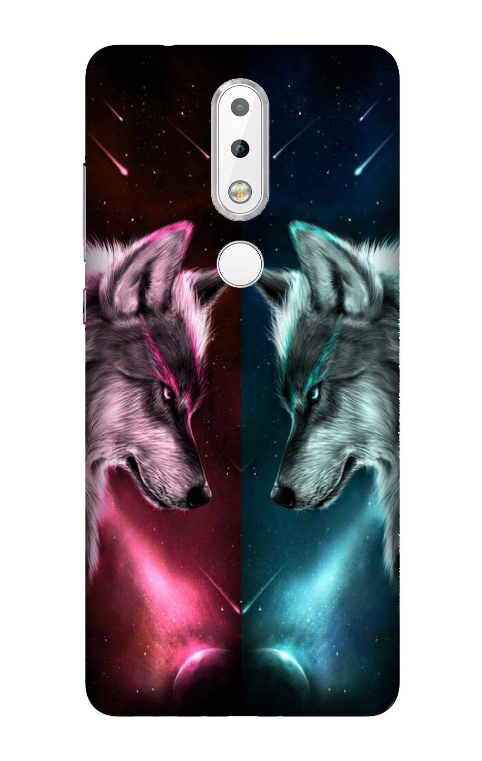 Wolf fight Mobile Back Case for Nokia 3.1 Plus (Design - 221) Wolf fight Case for Nokia 3.1 Plus (Design No. 221)