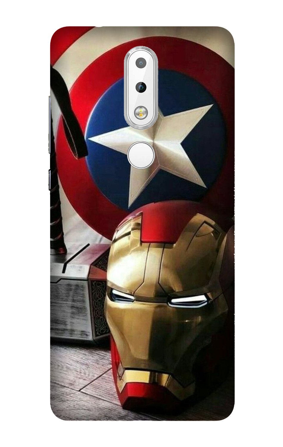 Ironman Captain America Mobile Back Case for Nokia 3.1 Plus (Design - 254) Ironman Captain America Case for Nokia 3.1 Plus (Design No. 254)