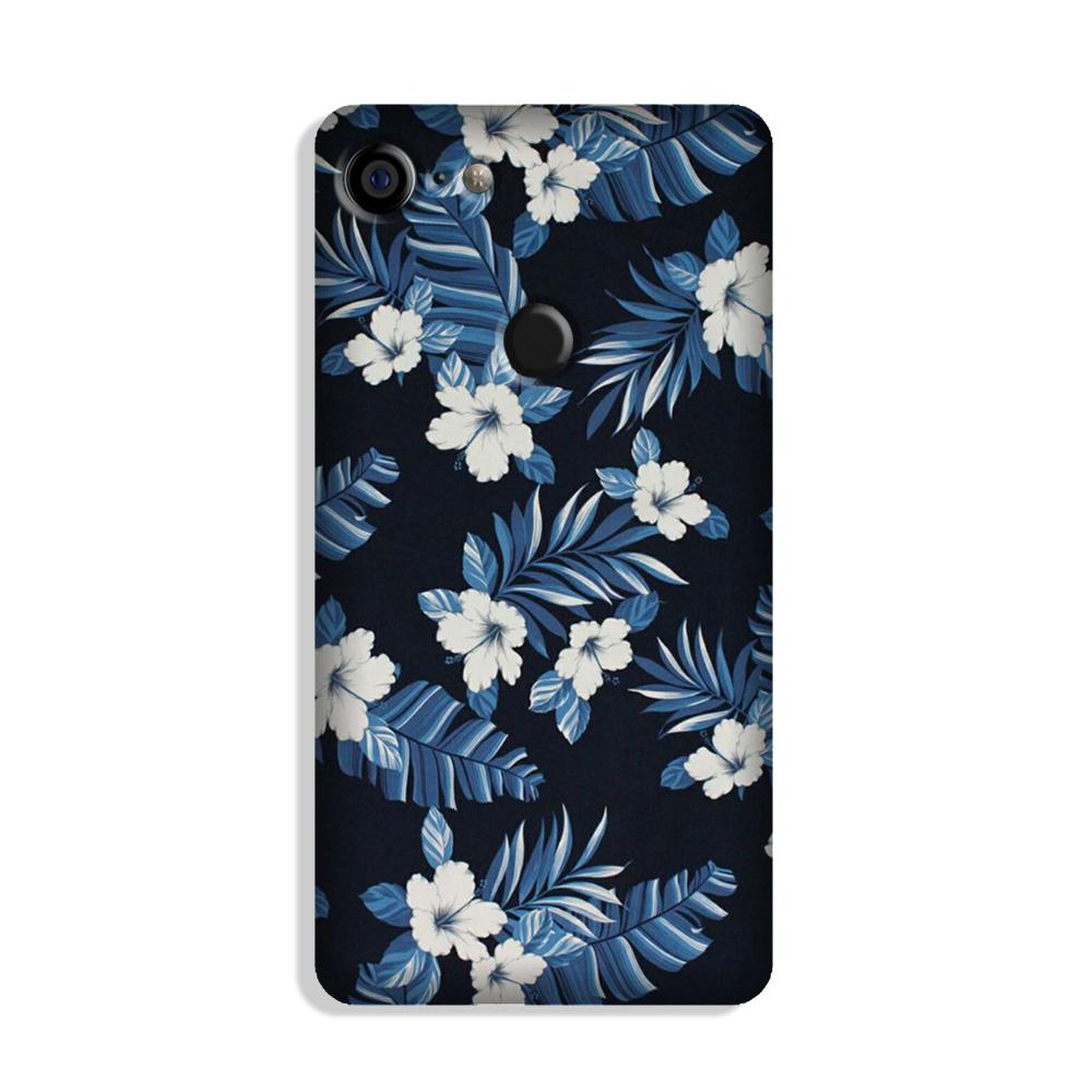 White flowers Blue Background2 Case for Google Pixel 3A XL White flowers Blue Background2 Case for Google Pixel 3A XL
