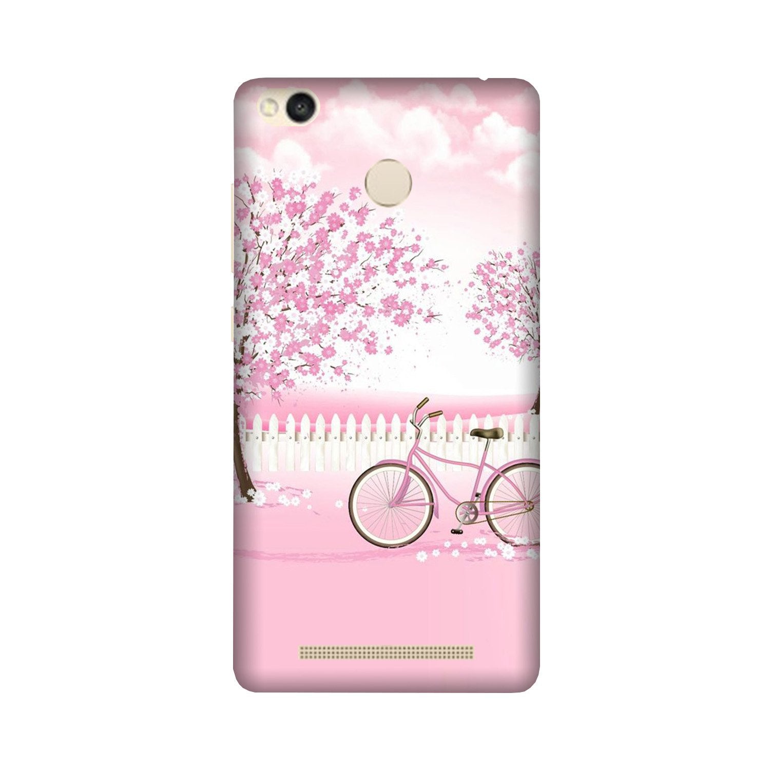 Pink Flowers Cycle Case for Redmi 3S Prime (Design - 102) Pink Flowers Cycle Case for Redmi 3S Prime (Design - 102)