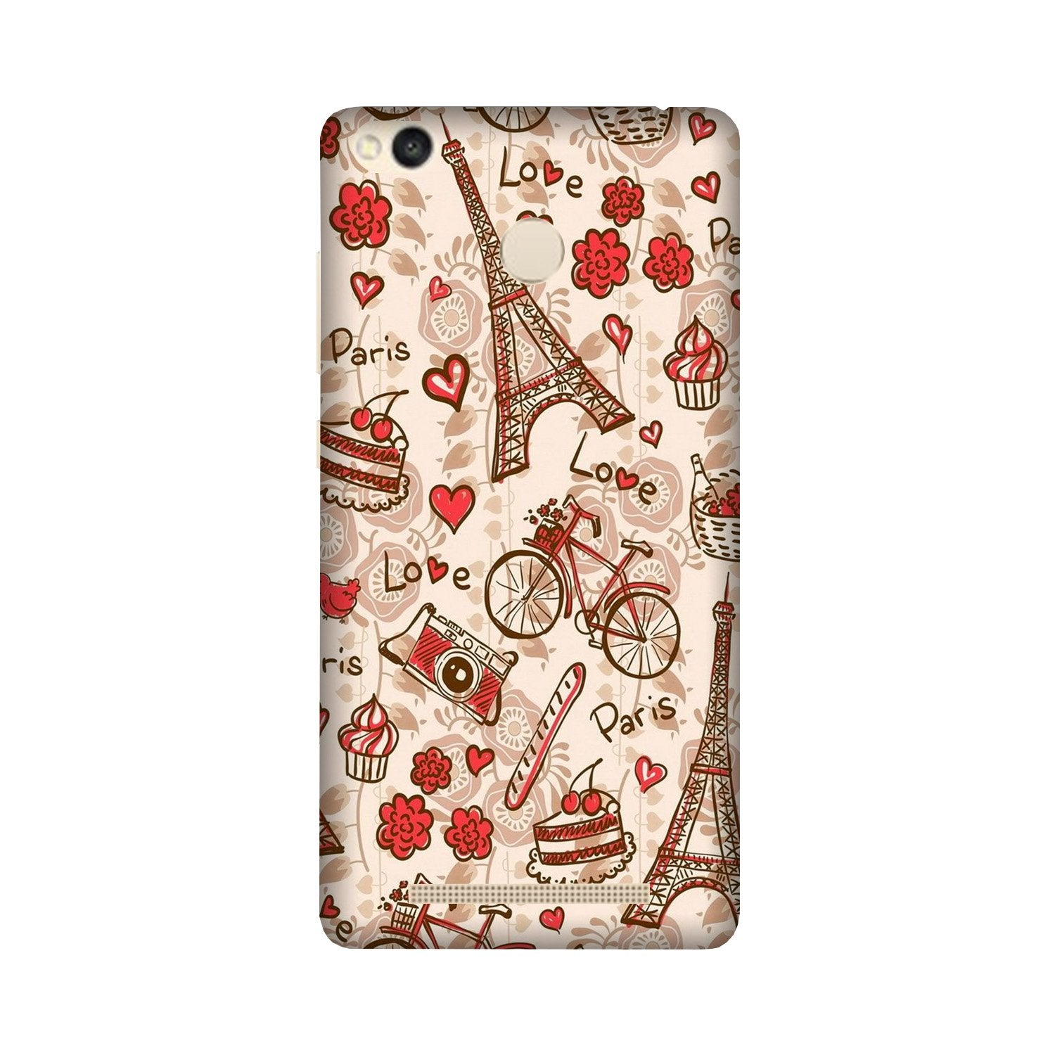 Love Paris Case for Redmi 3S Prime (Design - 103) Love Paris Case for Redmi 3S Prime (Design - 103)