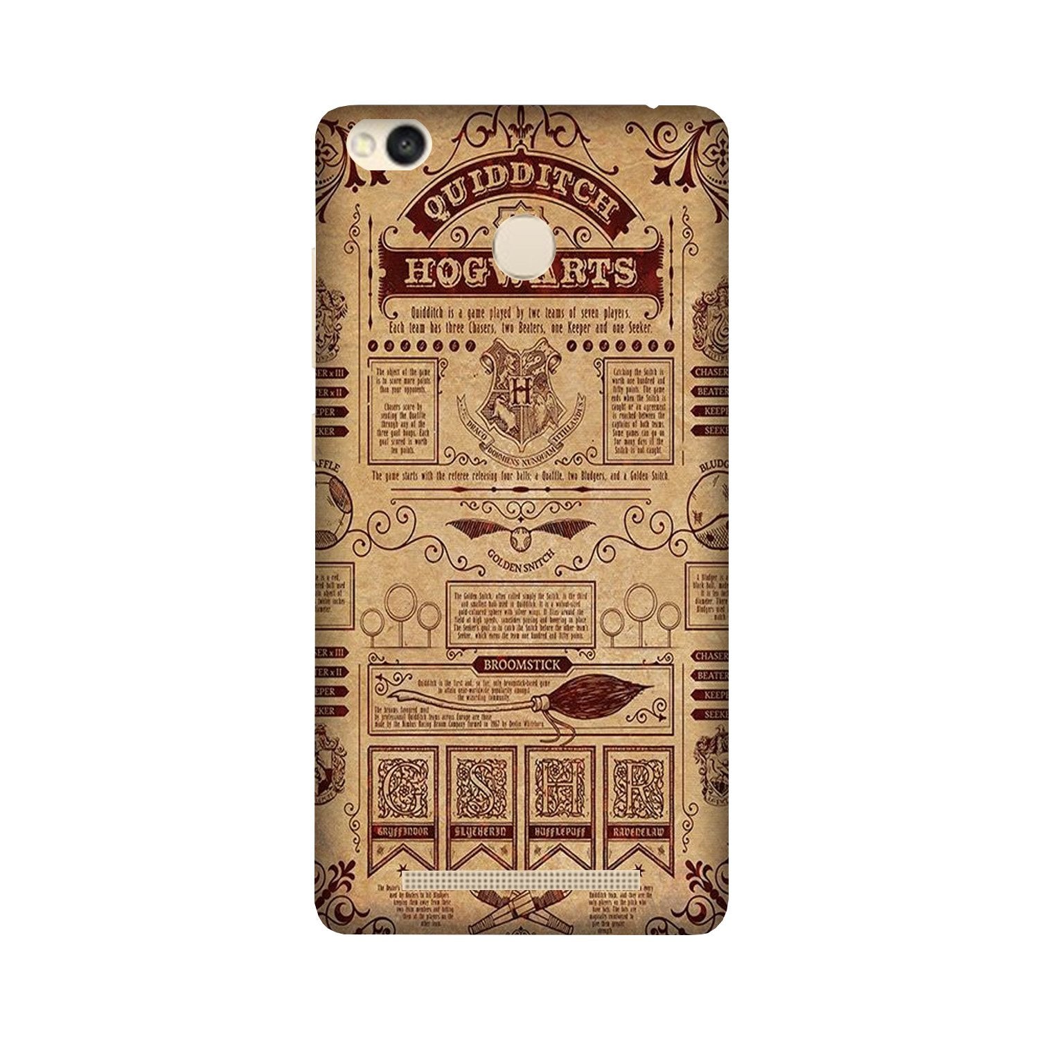Hogwarts Mobile Back Case for Redmi 3S Prime (Design - 304) Hogwarts Mobile Back Case for Redmi 3S Prime (Design - 304)