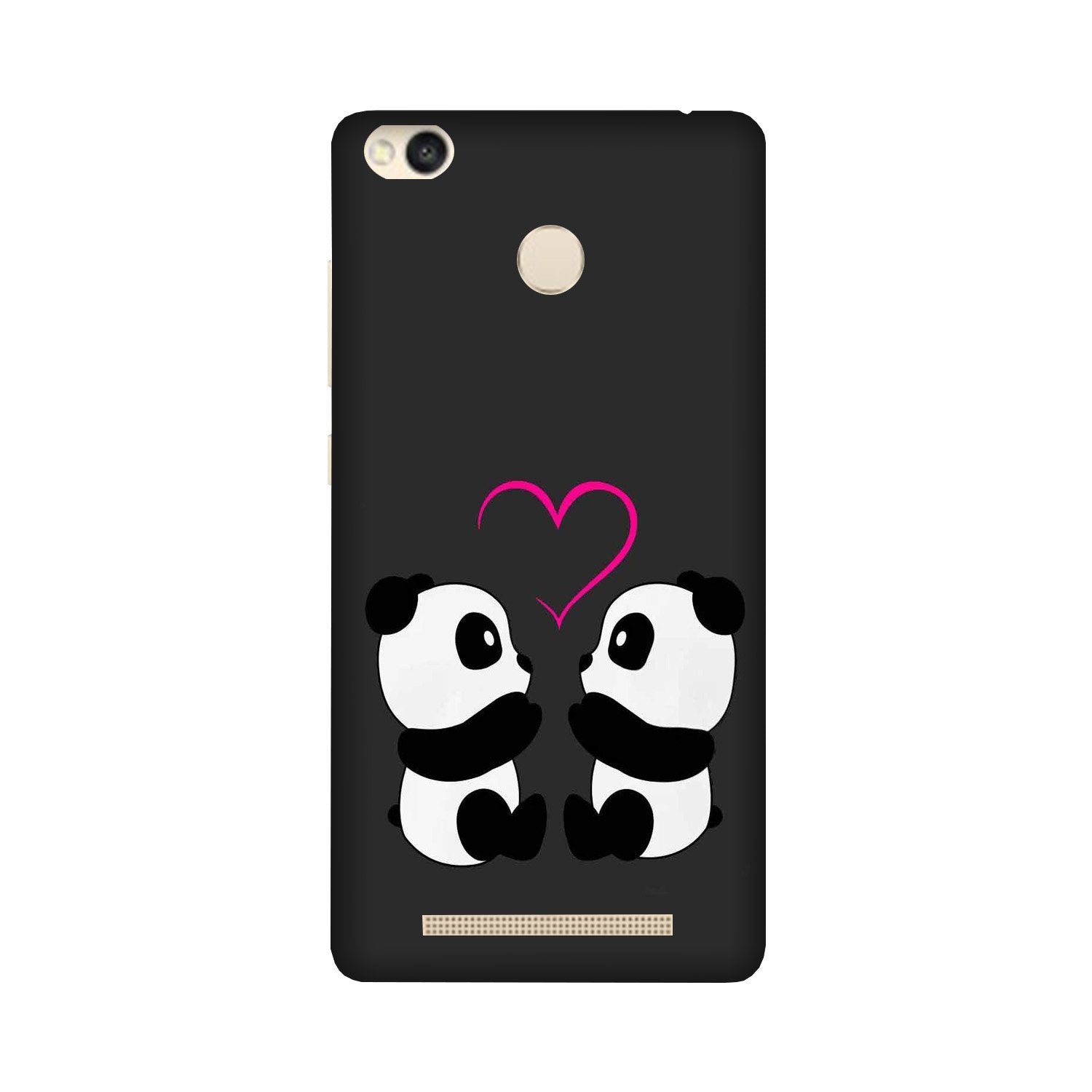 Panda Love Mobile Back Case for Redmi 3S Prime (Design - 398) Panda Love Mobile Back Case for Redmi 3S Prime (Design - 398)