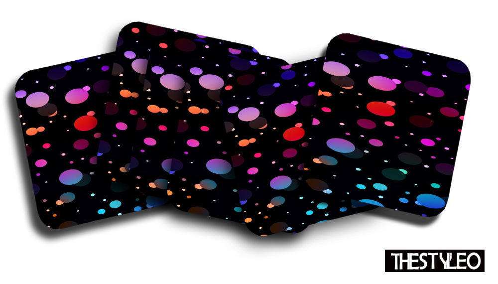 Multi Color Glitter Pattern Designer Printed Square Tea Coasters With Stand (MDF Wooden, Set Of 6 Pieces Coaster) Multi Color Glitter Pattern Designer Printed Square Tea Coasters With Stand (MDF Wooden, Set Of 6 Pieces Coaster)