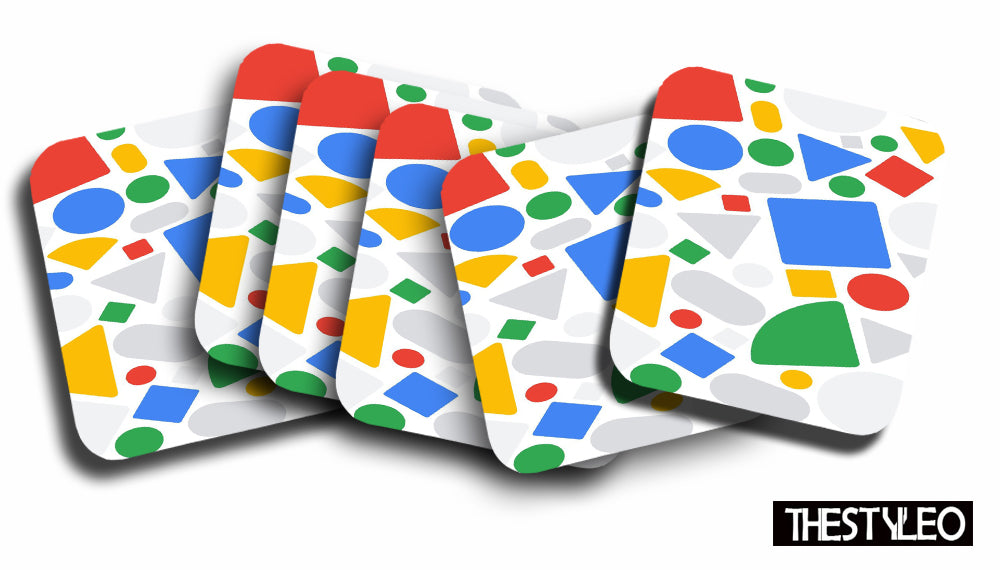 Printed Colorful Squares Pattern Designer Printed Square Tea Coasters (MDF Wooden, Set Of 6 Pieces Coaster) Printed Colorful Squares Pattern Designer Printed Square Tea Coasters (MDF Wooden, Set Of 6 Pieces Coaster)