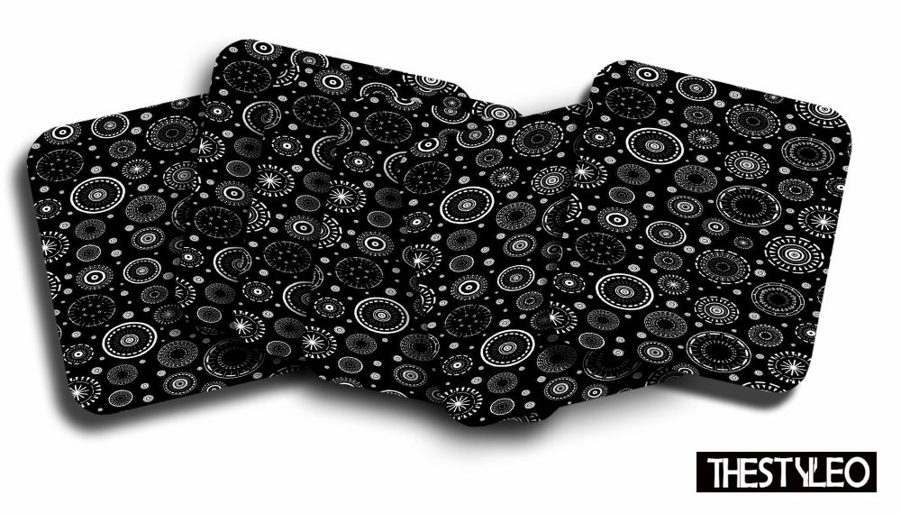 Bundeluk Meetings Art Designer Printed Square Tea Coasters With Stand (MDF Wooden, Set Of 6 Pieces Coaster And 1 Stand) Bundeluk Meetings Art Designer Printed Square Tea Coasters With Stand (MDF Wooden, Set Of 6 Pieces Coaster And 1 Stand)